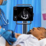 Physician scanning A4C with Kosmos